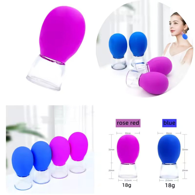 Vinban 20 PCS Glass Facial Cupping Set | Silicone Vacuum Suction | Cupping Professional Massager Therapy | A Kit For Anti Cellulite, Anti Wrinkle and Instantly Ageless Skin | For Eyes, Face and Body