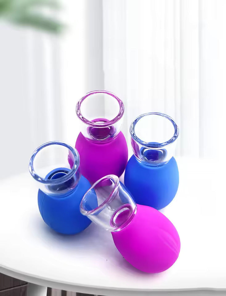 Vinban 20 PCS Glass Facial Cupping Set | Silicone Vacuum Suction | Cupping Professional Massager Therapy | A Kit For Anti Cellulite, Anti Wrinkle and Instantly Ageless Skin | For Eyes, Face and Body