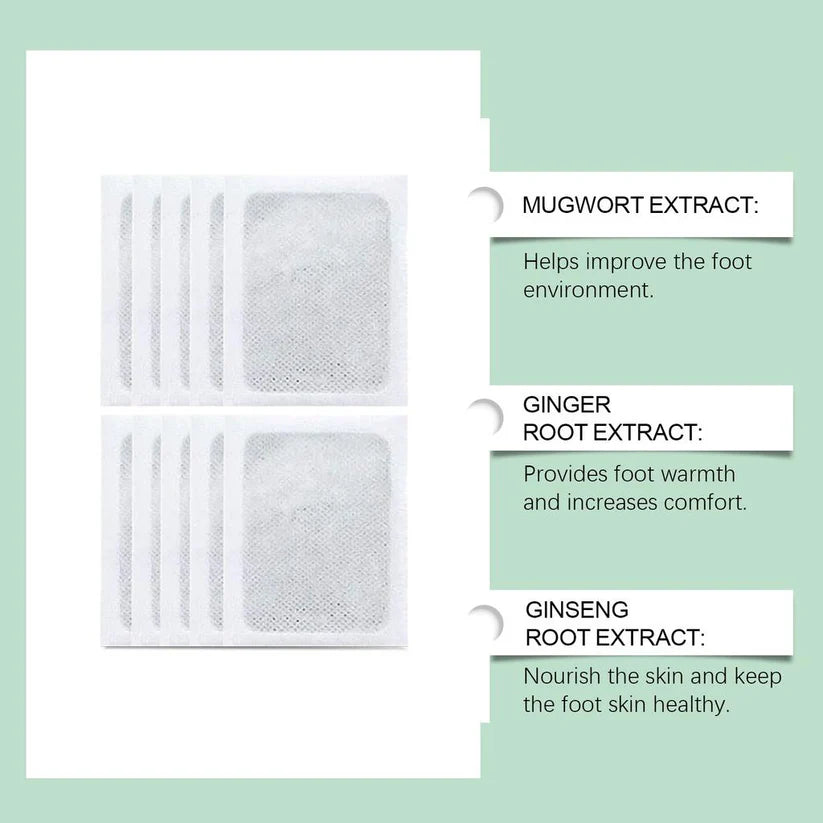 100% Merbal & Gentle Ingredient Detox Foot Pads (1 BOX = 20 PATCHES-BUY 1 GET 3 FREE)