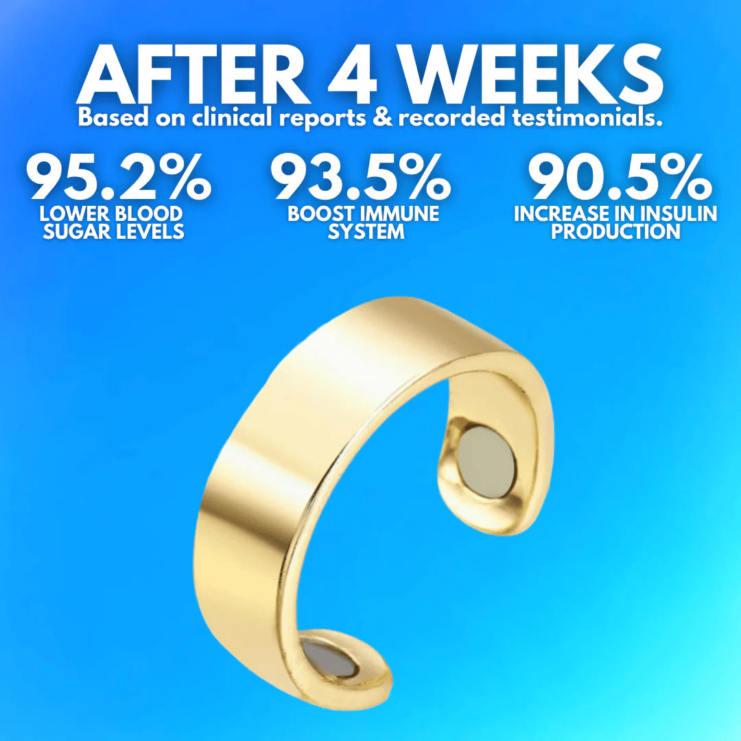 GlucoEase™️ Magnetic Therapy Ring for Sugar Control (Buy 1 Get 1 Free) MAN & WOMAN