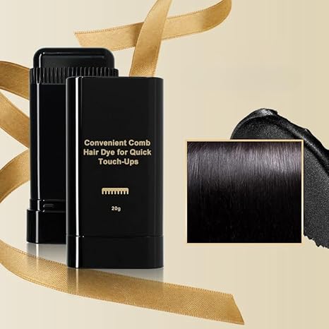 2Pack Safe and Convenient Comb Hair Dye, Waterproof and Sweat-Proof Hair Dye Comb, Quick Touch-Ups, 2 in 1 Instant Dye for Women & Men (Black-Brown)