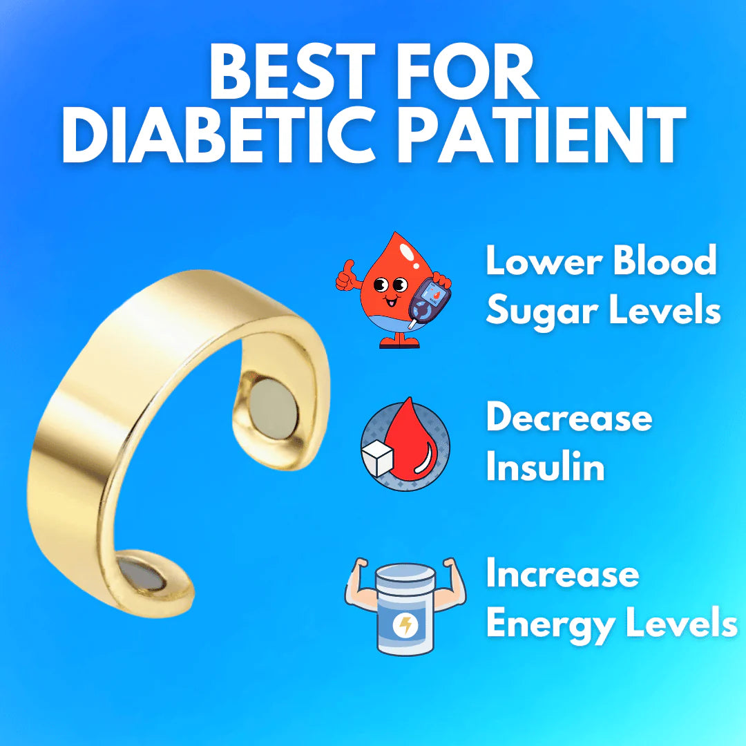 GlucoEase™️ Magnetic Therapy Ring for Sugar Control (Buy 1 Get 1 Free) MAN & WOMAN