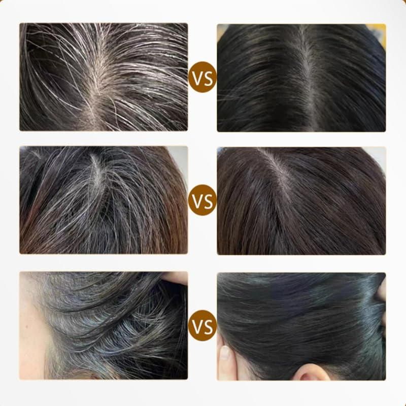 2Pack Safe and Convenient Comb Hair Dye, Waterproof and Sweat-Proof Hair Dye Comb, Quick Touch-Ups, 2 in 1 Instant Dye for Women & Men (Black-Brown)